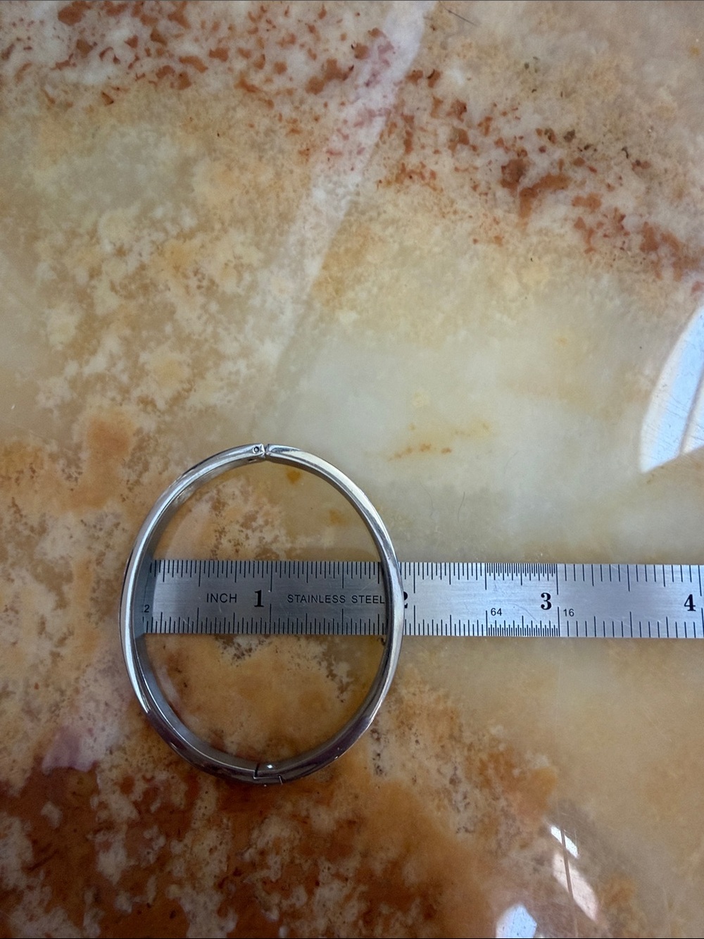 New Small white stainless Bangle - Picture 7 of 8